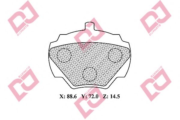 Комплект тормозных колодок, дисковый тормоз DJ PARTS BP2409