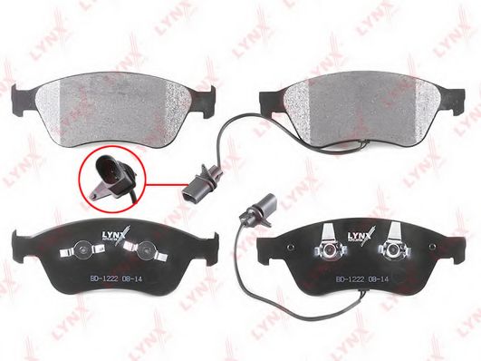 Комплект тормозных колодок, дисковый тормоз LYNXauto BD1222