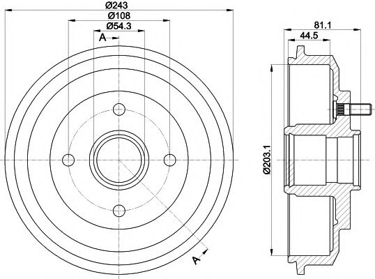 Тормозной барабан HELLA PAGID 8DT 355 300-261