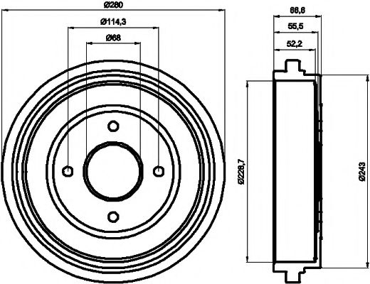 Тормозной барабан HELLA PAGID 8DT 355 300-321