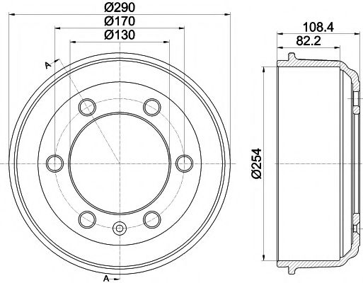Тормозной барабан HELLA PAGID 8DT 355 300-521