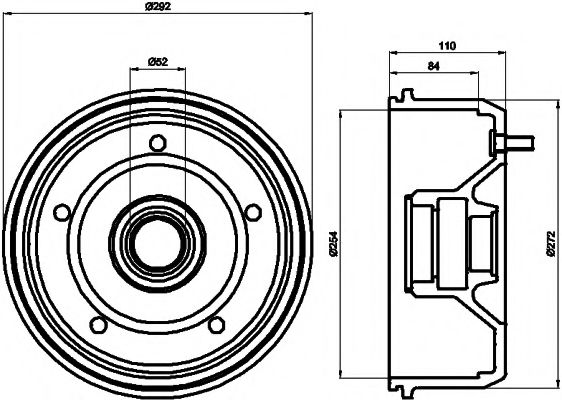 Тормозной барабан HELLA PAGID 8DT 355 300-701