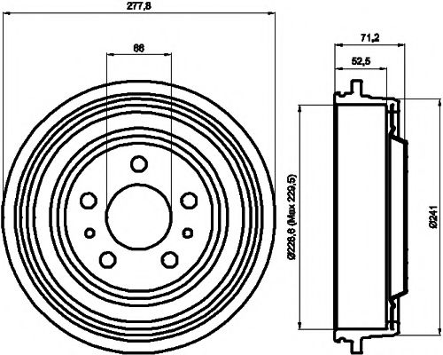 Тормозной барабан HELLA PAGID 8DT 355 300-741