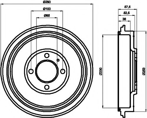 Тормозной барабан HELLA PAGID 8DT 355 300-811