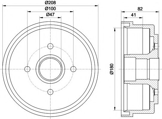 Тормозной барабан HELLA PAGID 8DT 355 300-981