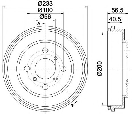 Тормозной барабан HELLA PAGID 8DT 355 301-011