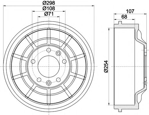 Тормозной барабан HELLA PAGID 8DT 355 301-021