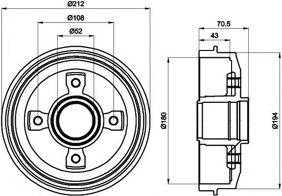 Тормозной барабан HELLA PAGID 8DT 355 301-211