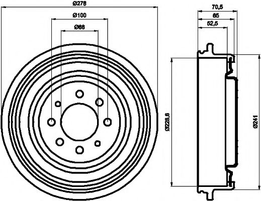 Тормозной барабан HELLA PAGID 8DT 355 301-271