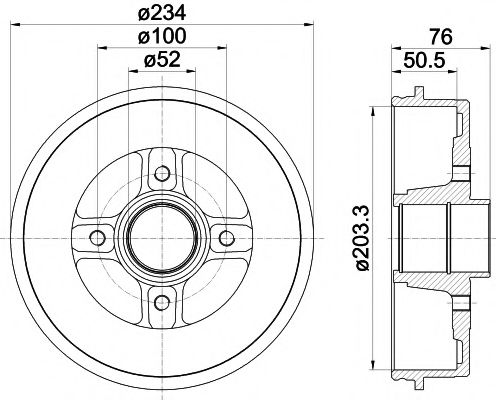 Тормозной барабан HELLA PAGID 8DT 355 301-401