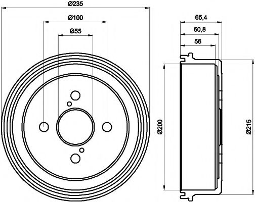 Тормозной барабан HELLA PAGID 8DT 355 301-501