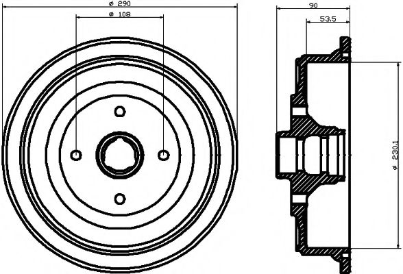 Тормозной барабан HELLA PAGID 8DT 355 301-521