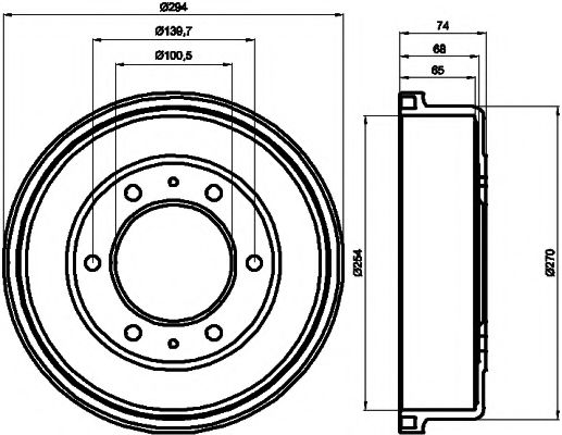 Тормозной барабан HELLA PAGID 8DT 355 301-541