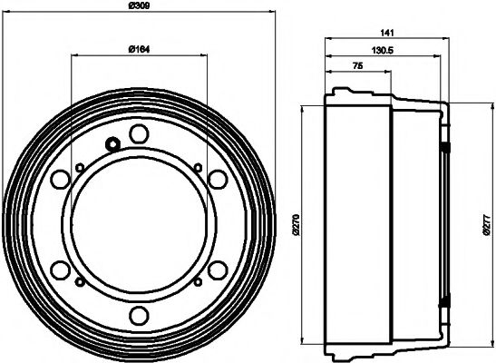 Тормозной барабан HELLA PAGID 8DT 355 301-661