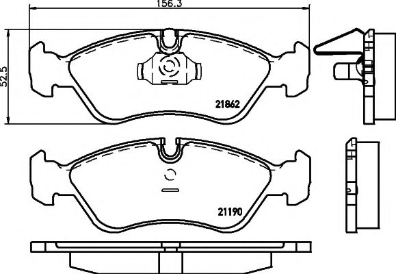 Комплект тормозных колодок, дисковый тормоз HELLA PAGID 8DB 355 007-761