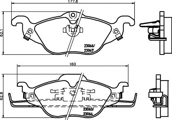 Комплект тормозных колодок, дисковый тормоз HELLA PAGID 8DB 355 008-571