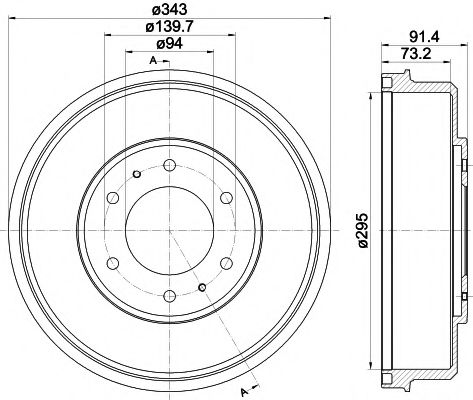 Тормозной барабан HELLA PAGID 8DT 355 301-821