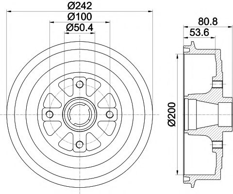 Тормозной барабан HELLA PAGID 8DT 355 301-801