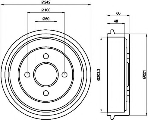 Тормозной барабан HELLA PAGID 8DT 355 302-341