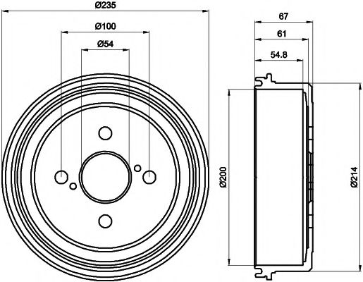 Тормозной барабан HELLA PAGID 8DT 355 302-161