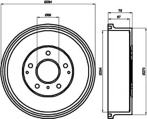 Тормозной барабан HELLA PAGID 8DT 355 302-121