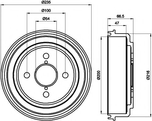 Тормозной барабан HELLA PAGID 8DT 355 302-101