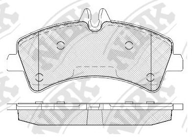 Комплект тормозных колодок, дисковый тормоз NiBK PN0038