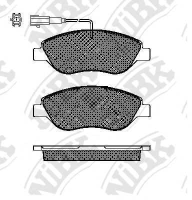 Комплект тормозных колодок, дисковый тормоз NiBK PN0209W