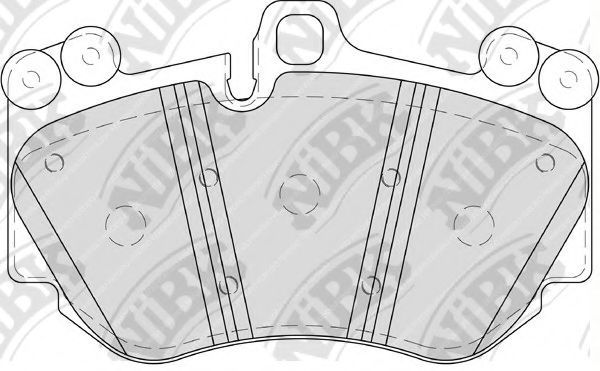 Комплект тормозных колодок, дисковый тормоз NiBK PN0552