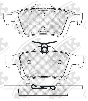 Комплект тормозных колодок, дисковый тормоз NiBK PN2702