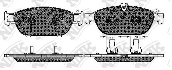 Комплект тормозных колодок, дисковый тормоз NiBK PN31016