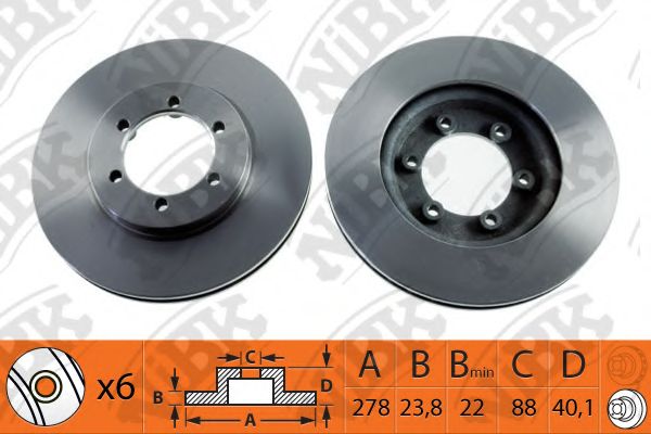 Тормозной диск NiBK RN1145