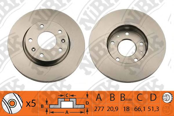 Тормозной диск NiBK RN1165