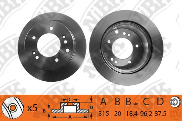 Тормозной диск NiBK RN1197