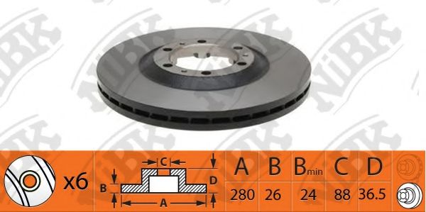 Тормозной диск NiBK RN1395