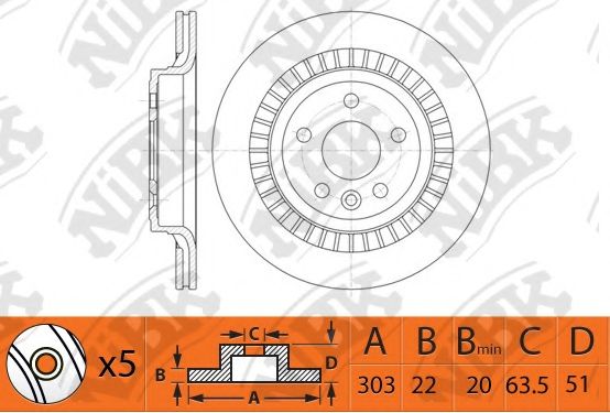 Тормозной диск NiBK RN1506