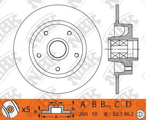 Тормозной диск NiBK RN43004