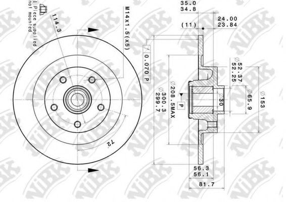 Тормозной диск NiBK RN43006