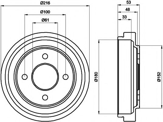 Тормозной барабан MINTEX MBD049
