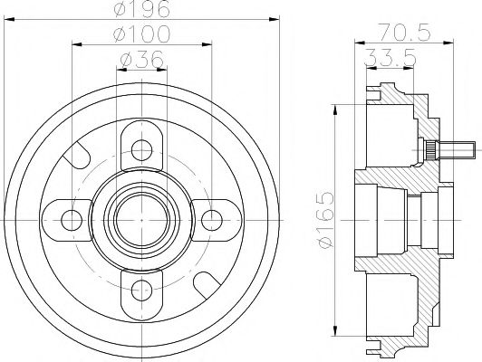 Тормозной барабан MINTEX MBD318