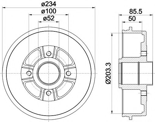 Тормозной барабан MINTEX MBD309