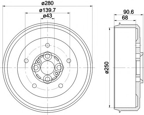 Тормозной барабан MINTEX MBD278