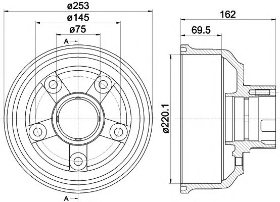 Тормозной барабан MINTEX MBD350