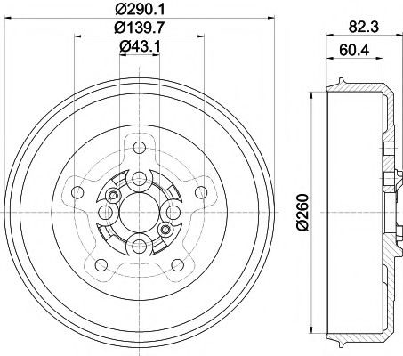 Тормозной барабан MINTEX MBD360