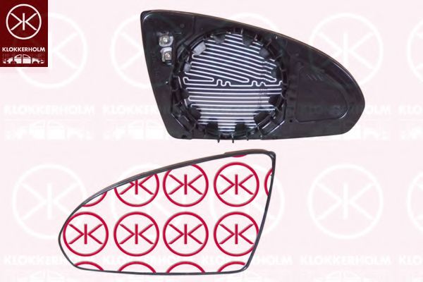 Зеркальное стекло, наружное зеркало KLOKKERHOLM 16701062