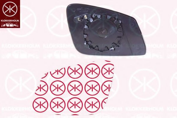 Зеркальное стекло, наружное зеркало KLOKKERHOLM 00671061