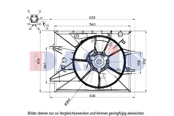 Вентилятор, охлаждение двигателя AKS DASIS 118084N
