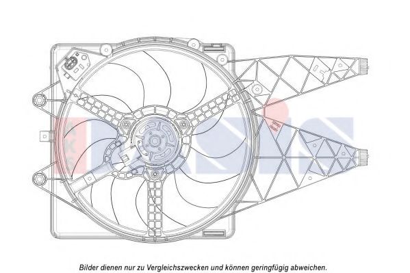 Вентилятор, охлаждение двигателя AKS DASIS 088138N