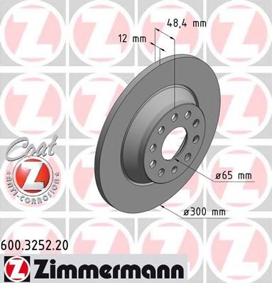 Тормозной диск ZIMMERMANN 600.3252.20