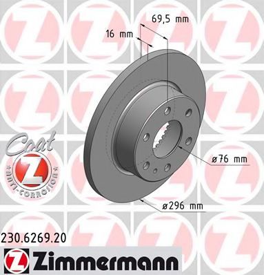 Тормозной диск ZIMMERMANN 230.6269.20